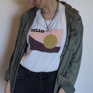 Buffalo | David Bitton Army green buttondown denim